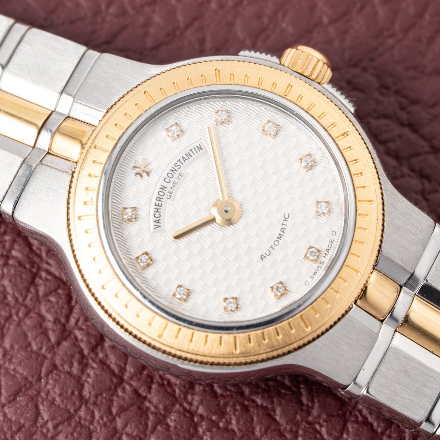 Vacheron Constantin Phidias Automatic Lady Diamond Dial Gold Steel Ref 12020 from 1990s