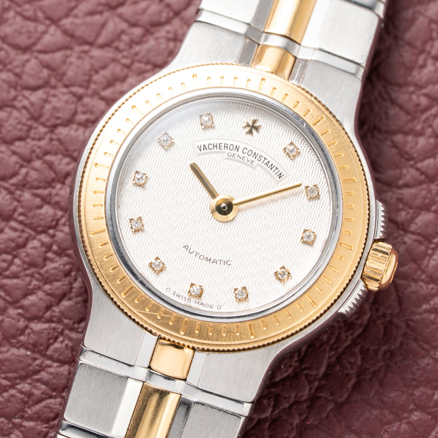 Vacheron Constantin Phidias Automatic Lady Diamond Dial Gold Steel Ref 12020 from 1990s
