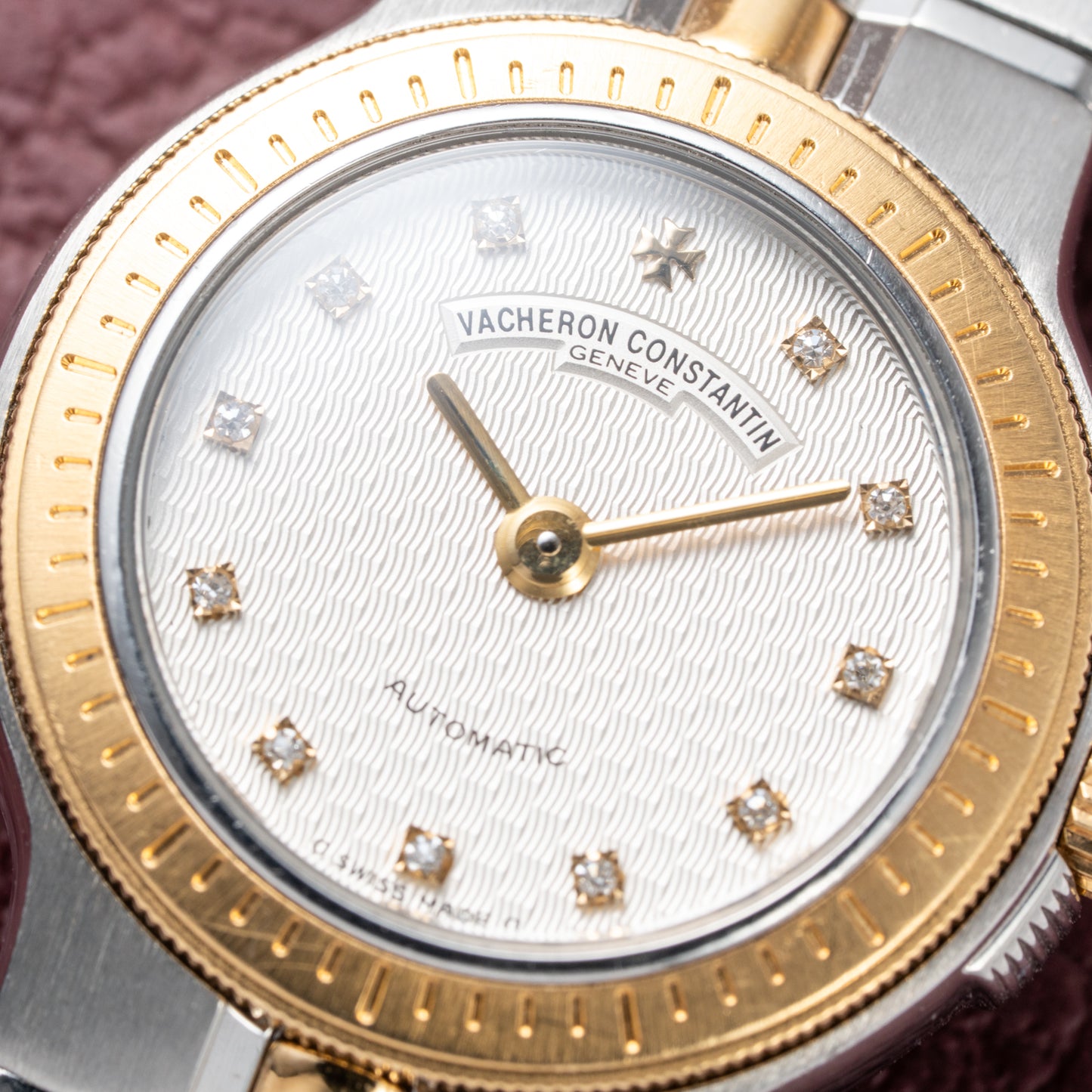 Vacheron Constantin Phidias Automatic Lady Diamond Dial Gold Steel Ref 12020 from 1990s