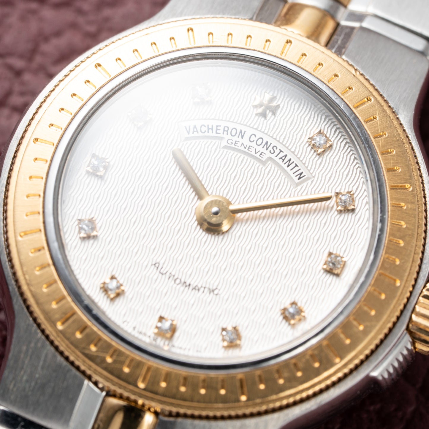 Vacheron Constantin Phidias Automatic Lady Diamond Dial Gold Steel Ref 12020 from 1990s