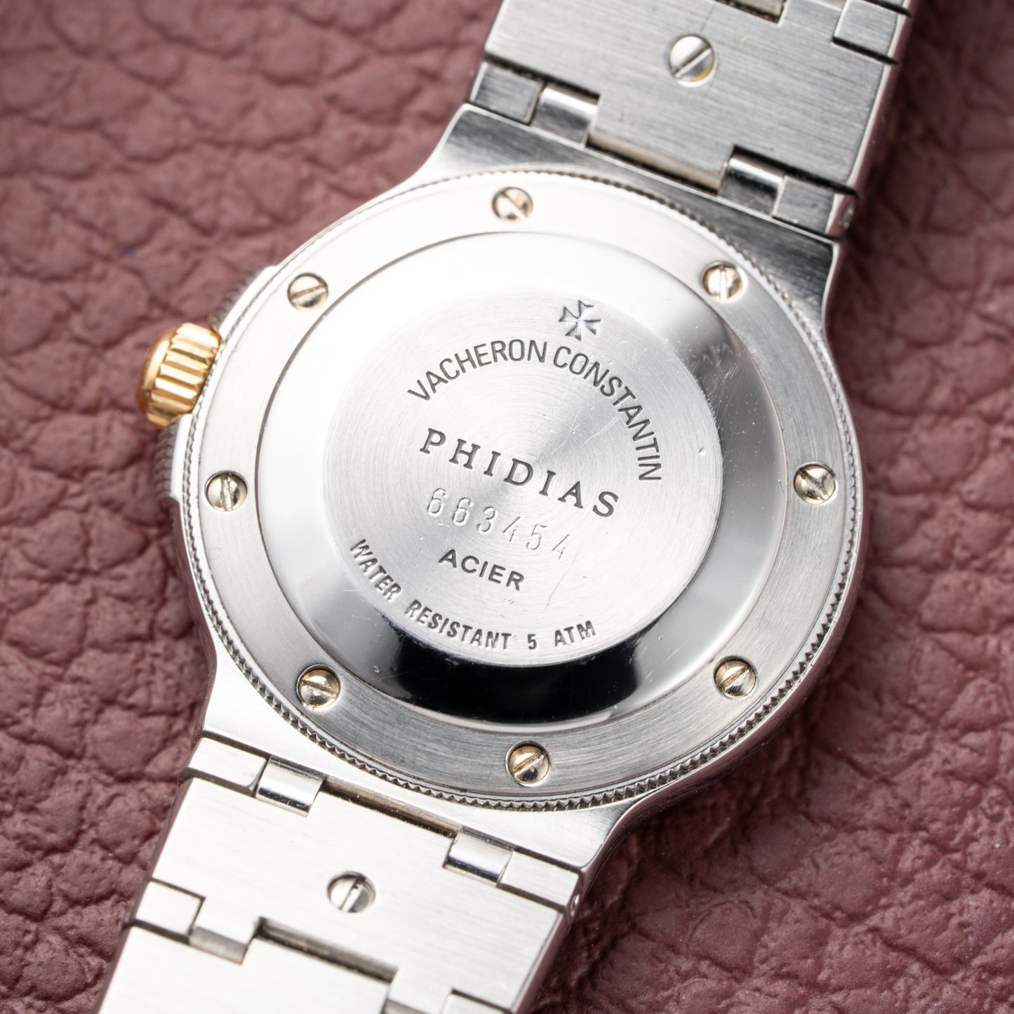Vacheron Constantin Phidias Automatic Lady Diamond Dial Gold Steel Ref 12020 from 1990s