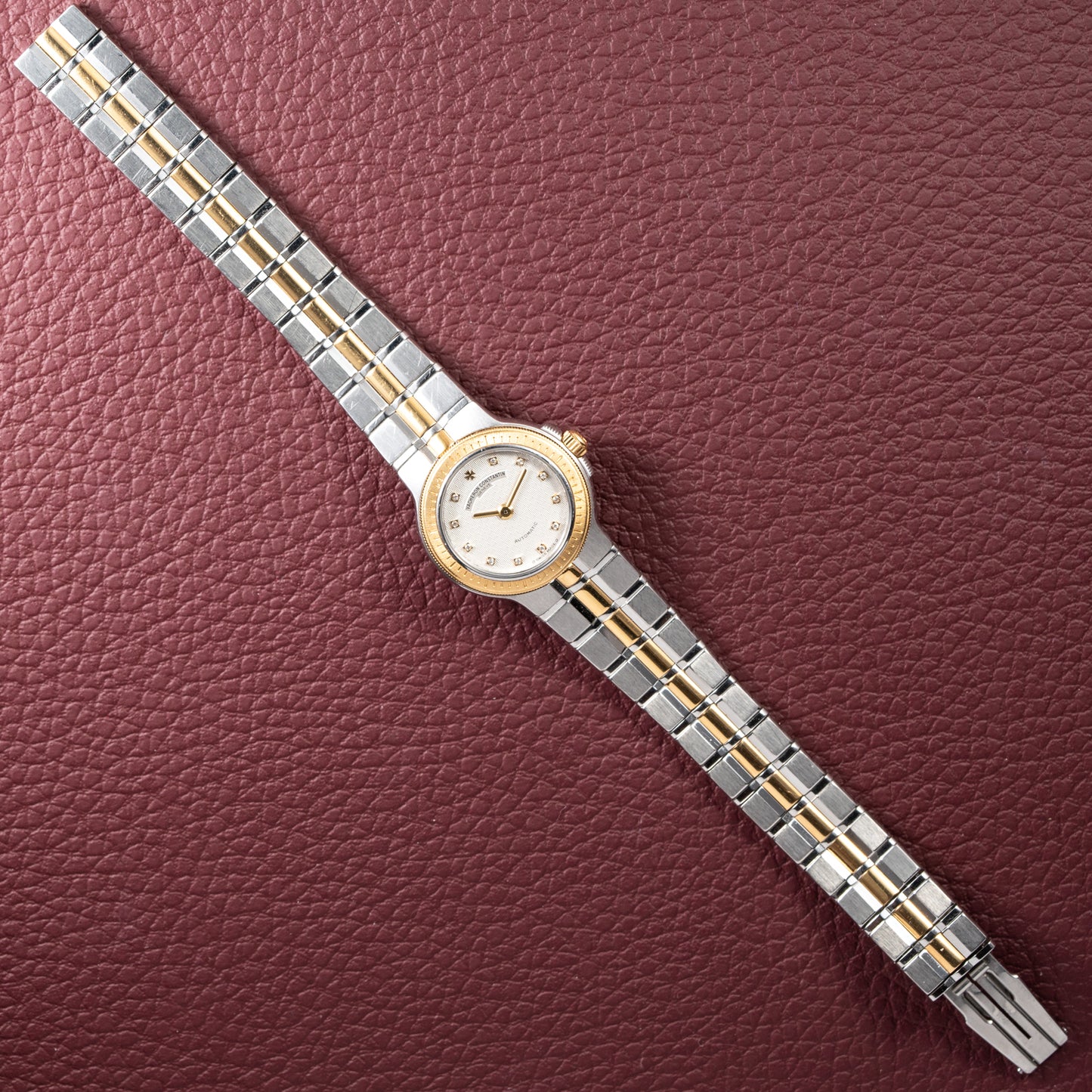 Vacheron Constantin Phidias Automatic Lady Diamond Dial Gold Steel Ref 12020 from 1990s
