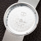Vacheron Constantin Automatic Blue Ultra-Thin 18K White Gold Clous de Paris Hobnail with Papers Ref. 7416 from 1973