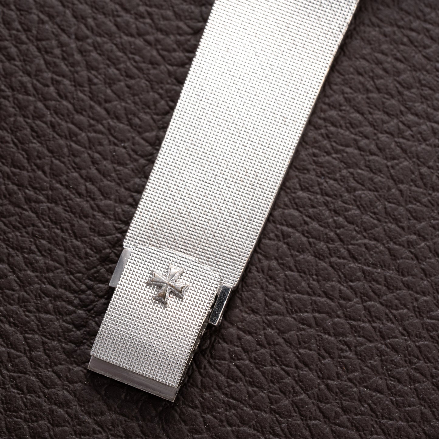 Vacheron Constantin Automatic Blue Ultra-Thin 18K White Gold Clous de Paris Hobnail with Papers Ref. 7416 from 1973
