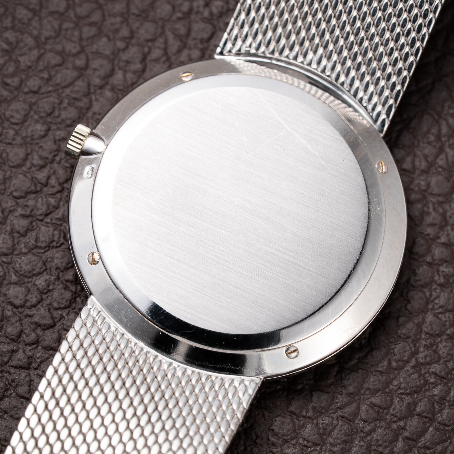 Vacheron Constantin Automatic Blue Ultra-Thin 18K White Gold Clous de Paris Hobnail with Papers Ref. 7416 from 1973