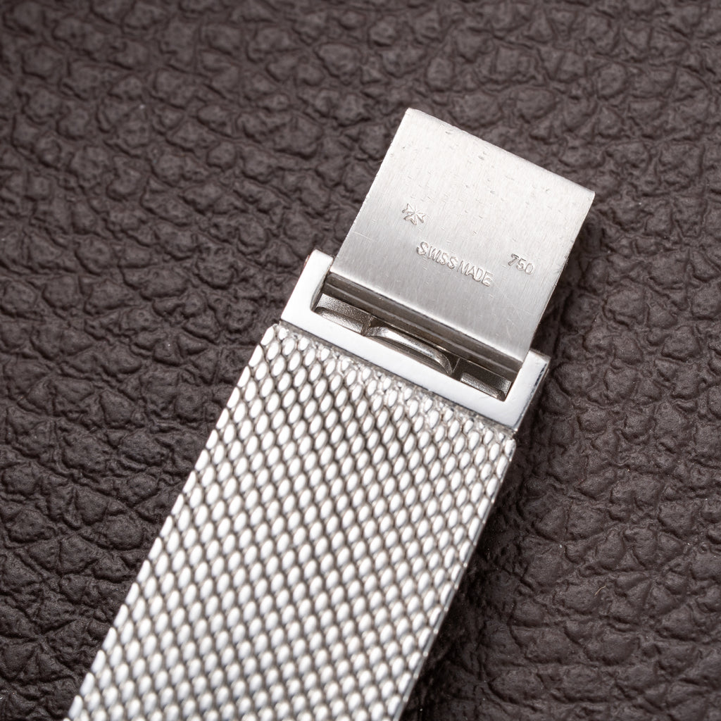 Vacheron Constantin Automatic Blue Ultra-Thin 18K White Gold Clous de Paris Hobnail with Papers Ref. 7416 from 1973