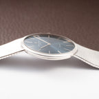 Vacheron Constantin Automatic Blue Ultra-Thin 18K White Gold Clous de Paris Hobnail with Papers Ref. 7416 from 1973