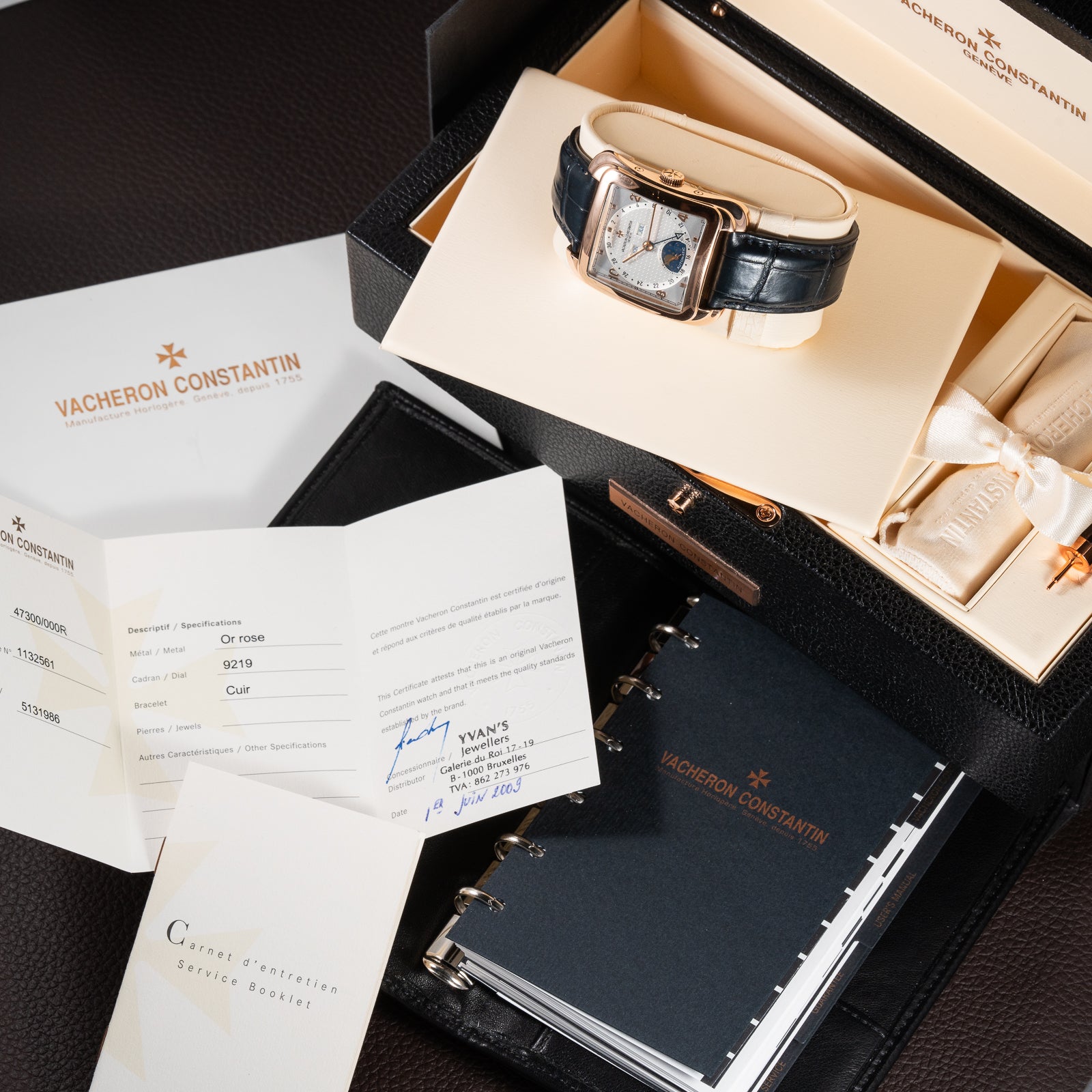 Vacheron Constantin Toledo 1952 Historiques Triple Calendar Moonphase 18K Rosé Gold Ref. 47300/000R from 2009