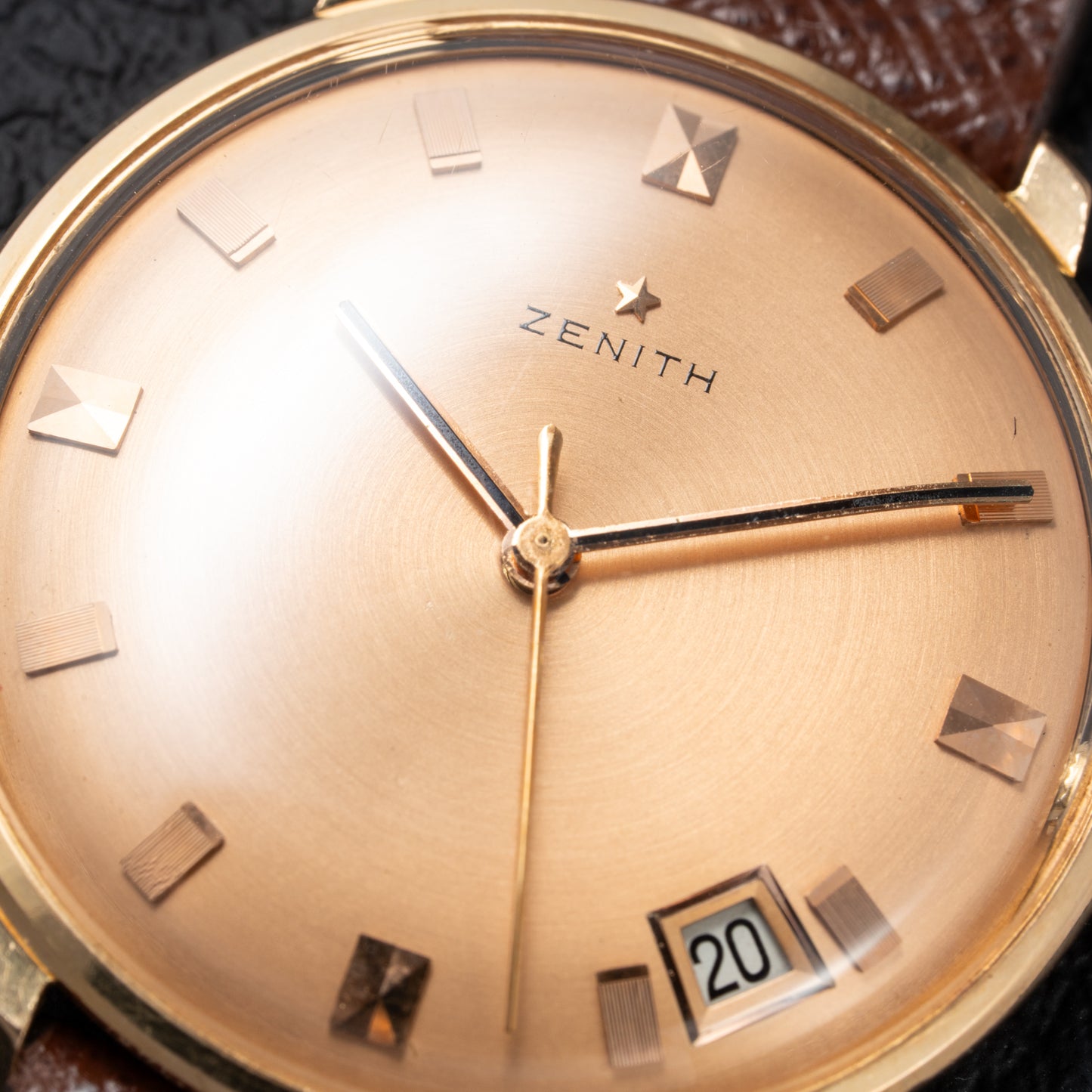 Zenith Dress Watch Ultra-Thin “Pink on Pink” 18K Rosé Gold with Spider Lugs from 1950s