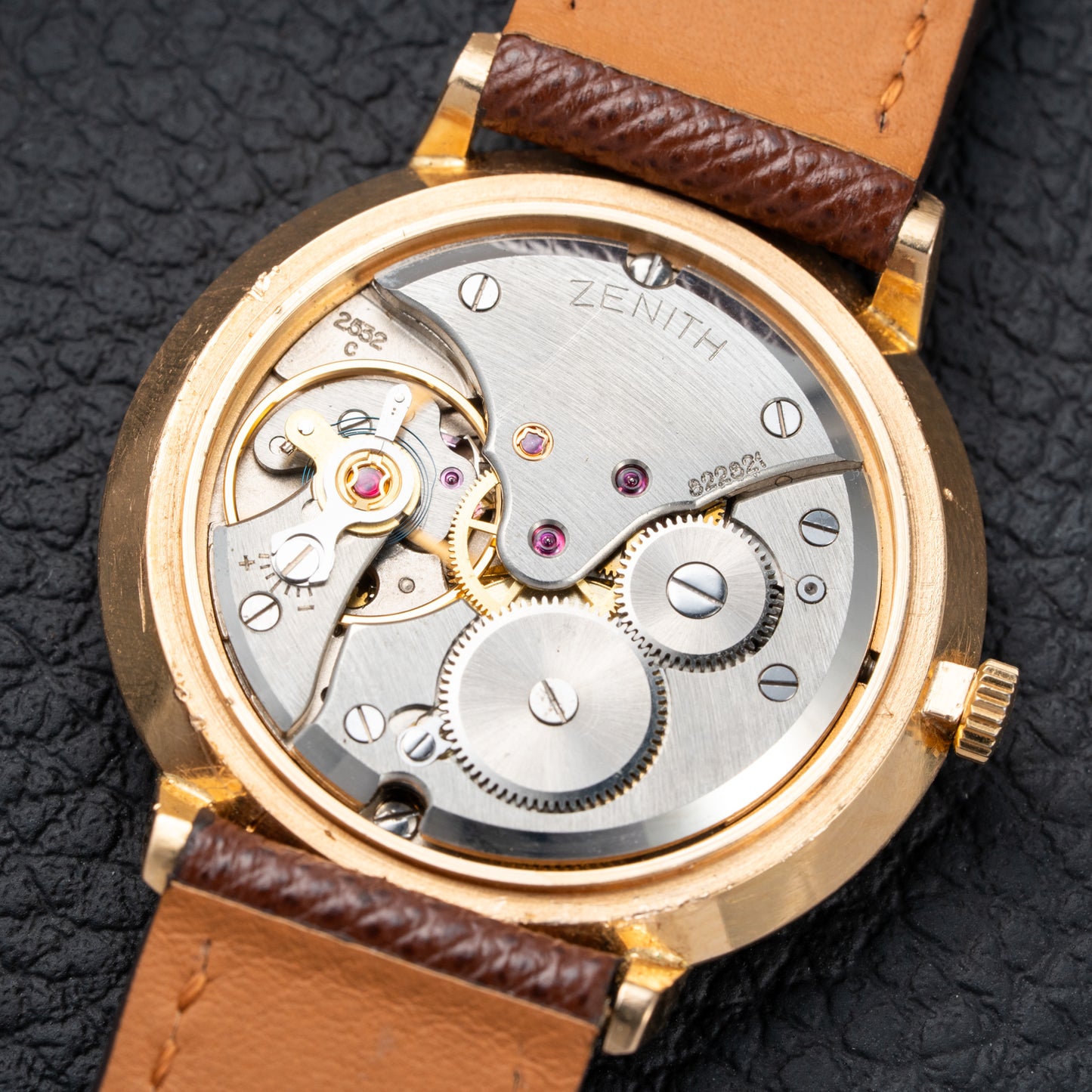 Zenith Dress Watch Ultra-Thin “Pink on Pink” 18K Rosé Gold with Spider Lugs from 1950s