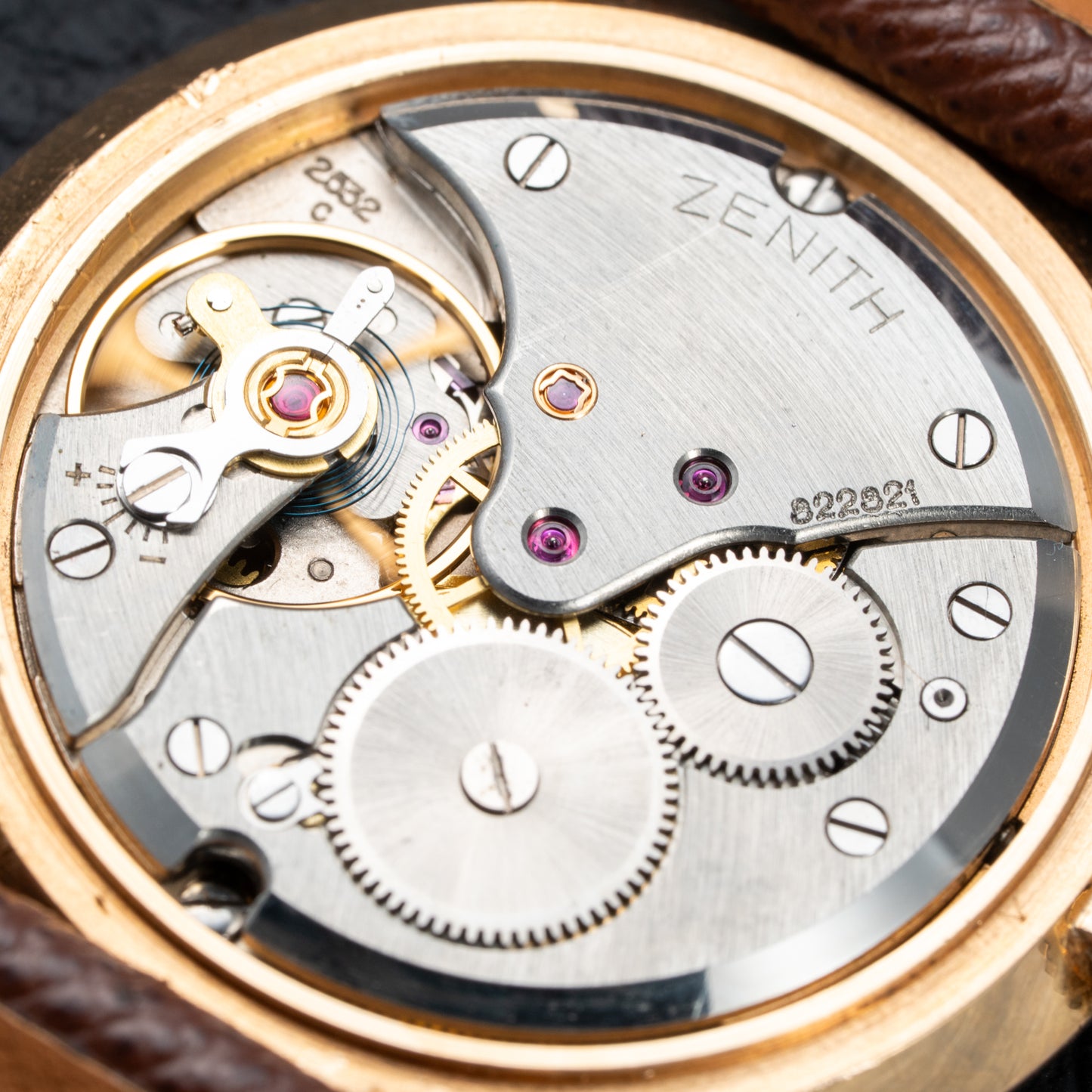 Zenith Dress Watch Ultra-Thin “Pink on Pink” 18K Rosé Gold with Spider Lugs from 1950s