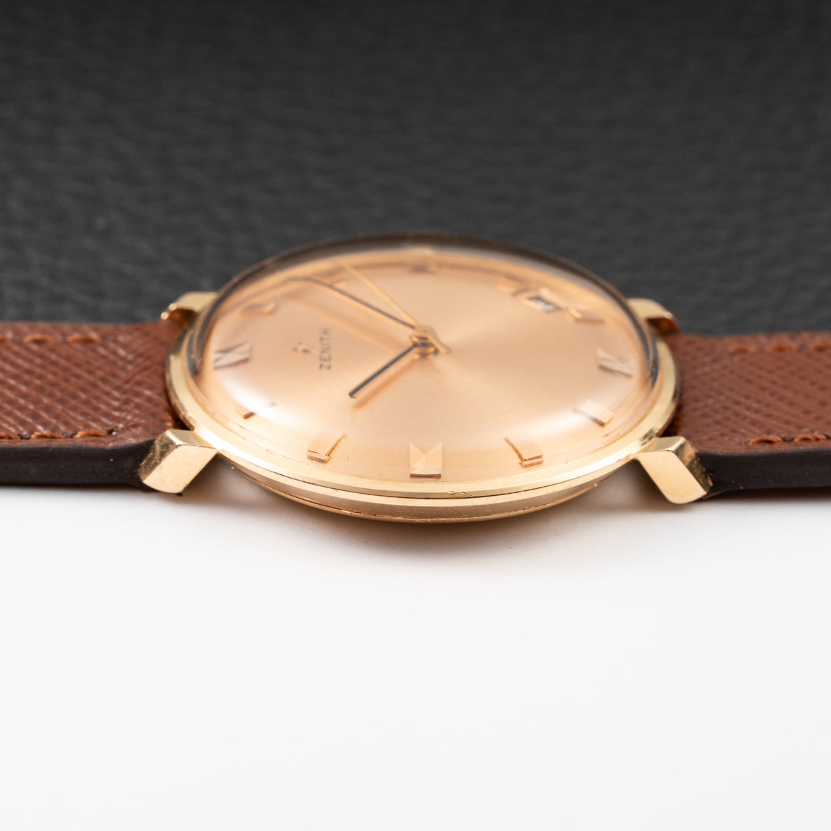 Zenith Dress Watch Ultra-Thin “Pink on Pink” 18K Rosé Gold with Spider Lugs from 1950s