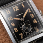 Zenith Oversized Tank with Black Gilt Radium Dial 1930/40s